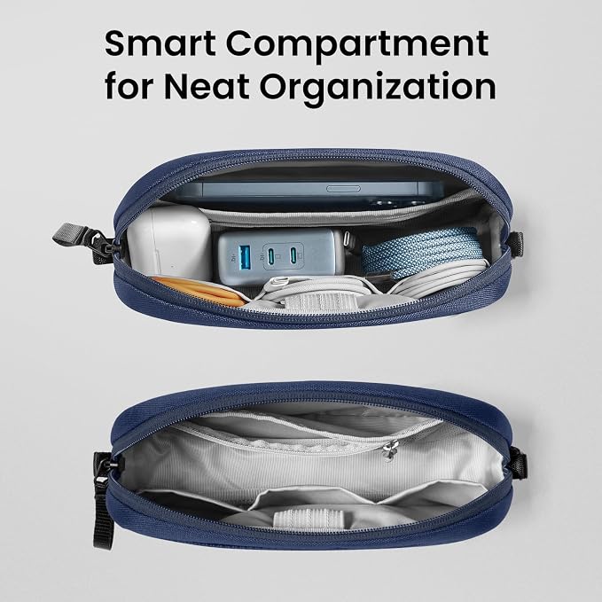 tomtoc Electronics Organizer Travel Case, Water Resistant Travel Bag Cable - Image 2