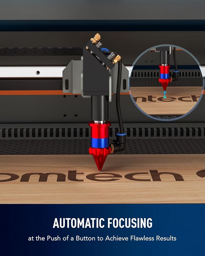 OMTech 90W CO2 Laser Engraver with LightBurn and Water Chiller, 20"x28" Laser Engraving Cutting Machine with Autofocus Autolift 4 Way Pass Air Assist, Commercial Laser Cutter-DeskLoop Office