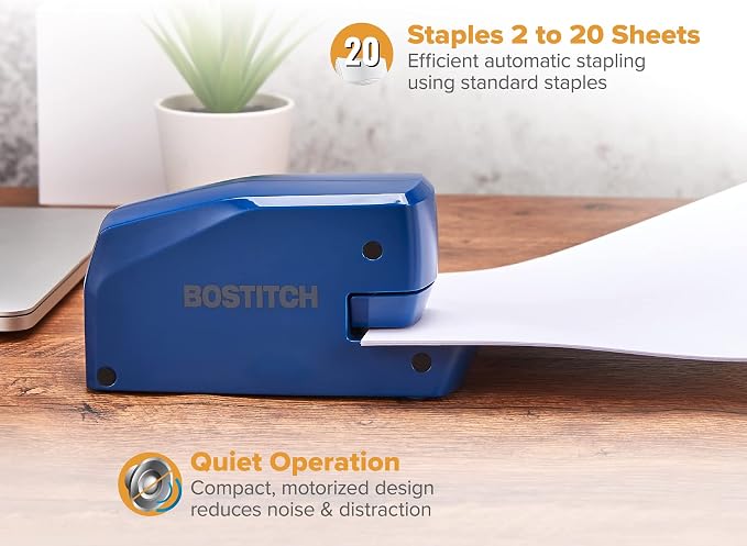 Bostitch Office Portable Electric Stapler, 20 Sheets, AC or Battery Powered - Image 3