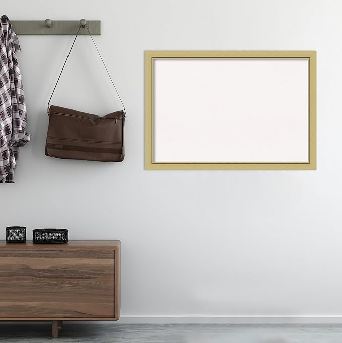Amanti Art White Cork Board for Wall, 27x39 Vision Board with Gold Frame, Large Corkboard Office Decor for Home Organization, Casual Corkboard Pinboard to display items for home organization-DeskLoop Office