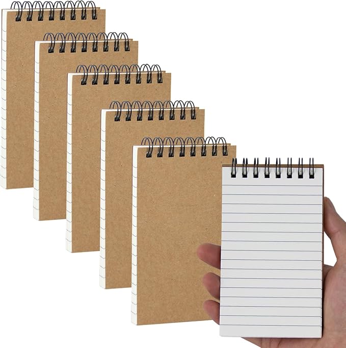 6 Pack 3x5" Spiral Pocket Notebook, College Ruled Small Notepad - Image 8