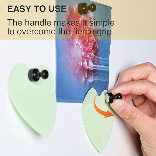 MIKEDE 30Pcs Fridge Magnets, Refrigerator Magnets Strong for Pictures, Neodymium Magnetic Push Pin Magnet Heavy Duty for Whiteboard, Office, Classroom, Locker, Whiteboard and Map Magnet-DeskLoop Office