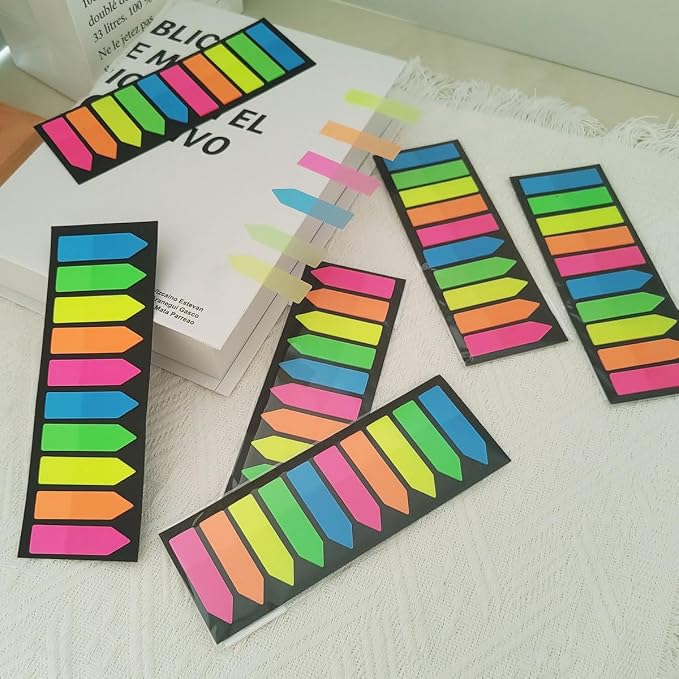 1200-Count Fluorescent Arrow Page Flags, Translucent Index Tabs - Image 7