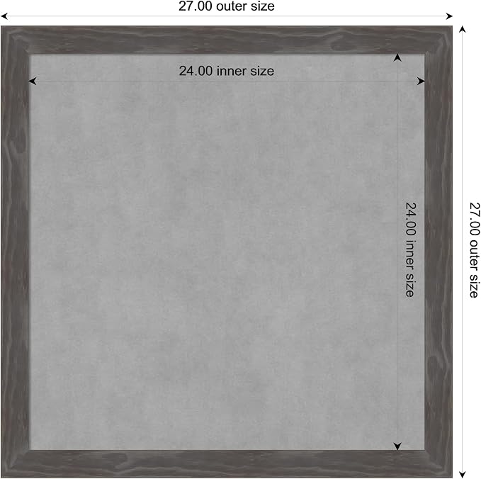 Amanti Art Grey Framed Magnetic Board 27x27 Medium Vision Board - Image 4