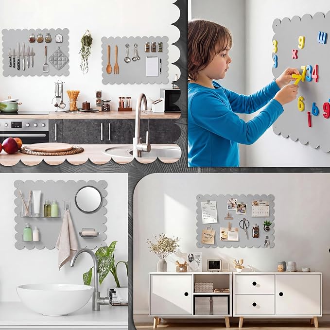 Gueevin 3pack Magnetic Board for Wall 16.1" x 13" Magnet Bulletin Board to - Image 6