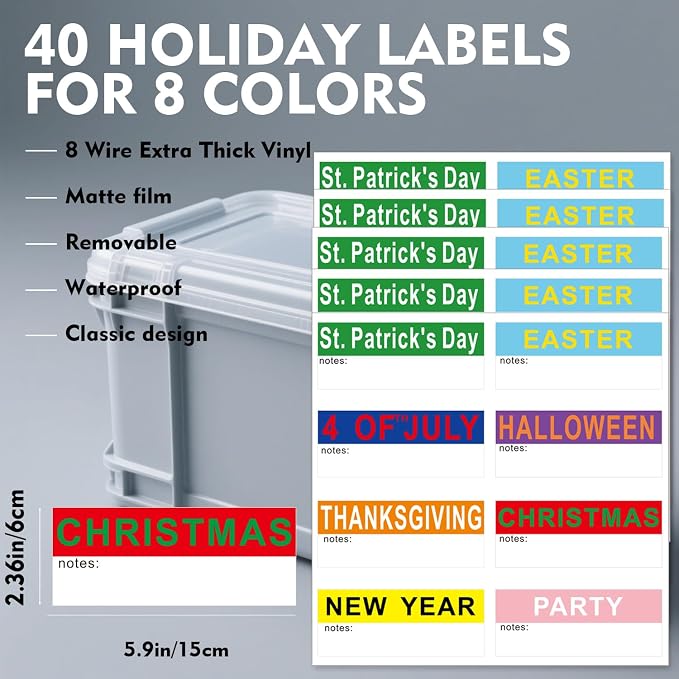 Holiday Color Coded Labels Multi-Pack - Image 2