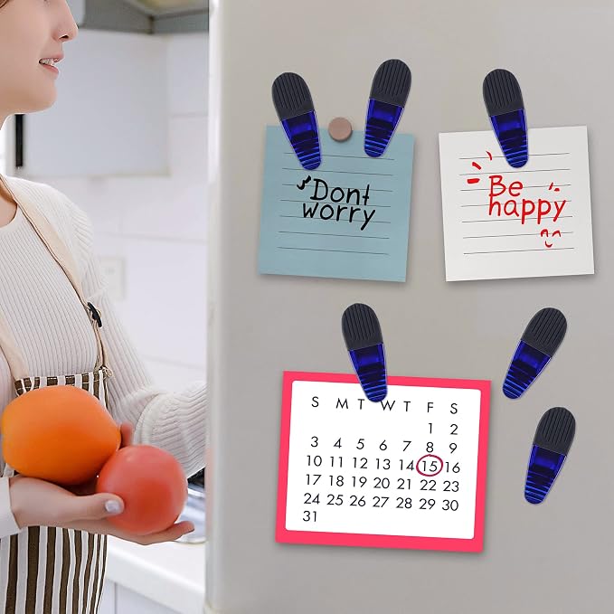 3-1/4" Length Plastic Refrigerator Magnet Clips Set - Image 6