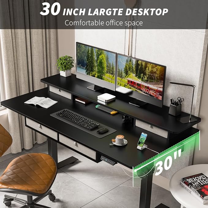Kingant 63 x 30 Inch Electric Standing Desk - Image 4