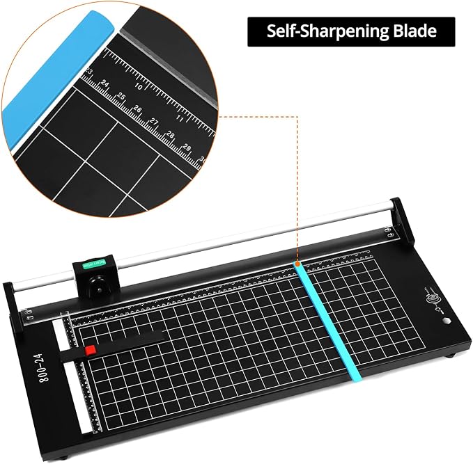 QWORK 24 Inch Manual Precision Rotary Paper Trimmer - Image 3