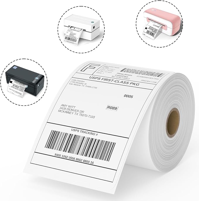 4" x 6" Direct Thermal Labels Roll, 450 Labels/Roll, Elton Printers - Image 2