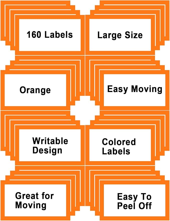 6 x 4 inch Large Moving Labels for Boxes, Blank Moving Boxes Labels Stickers by Gicare
