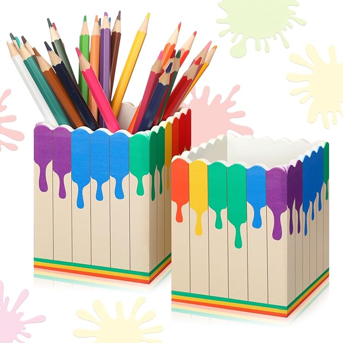 Sherr 2 Pcs Wood Pencil Holder Pen Holder by Sherr
