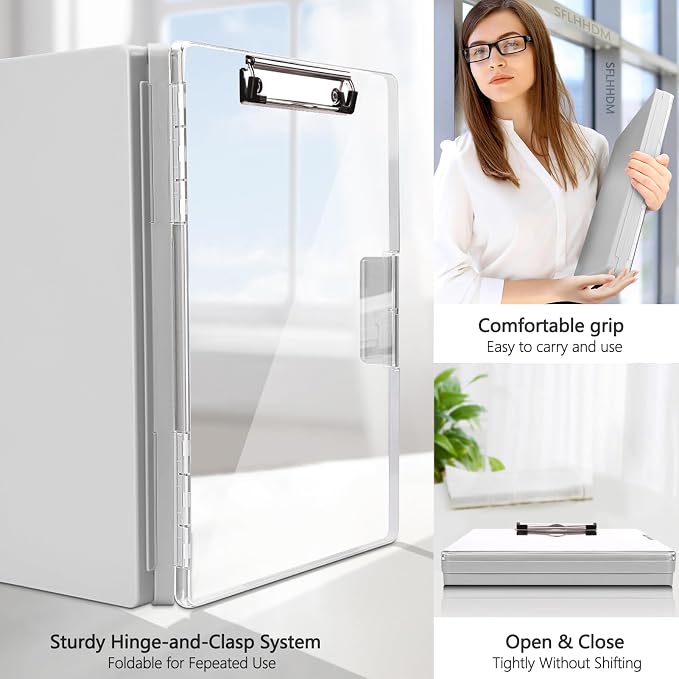 SFLHHDM Clipboard with Storage, Heavy Duty Clip Boards 8.5x11 with 2 Storage - Image 7