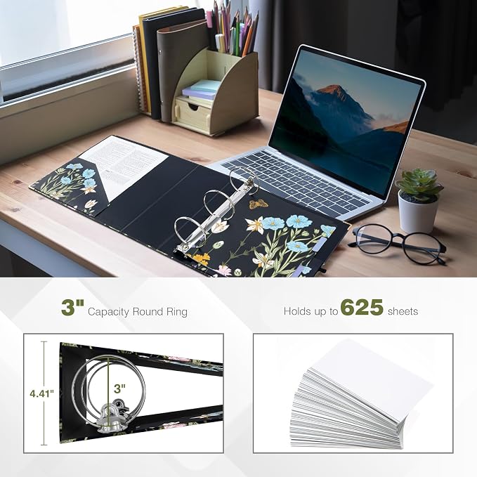 Ospelelf 3 Ring Binder for Letter Size Documents - Image 2