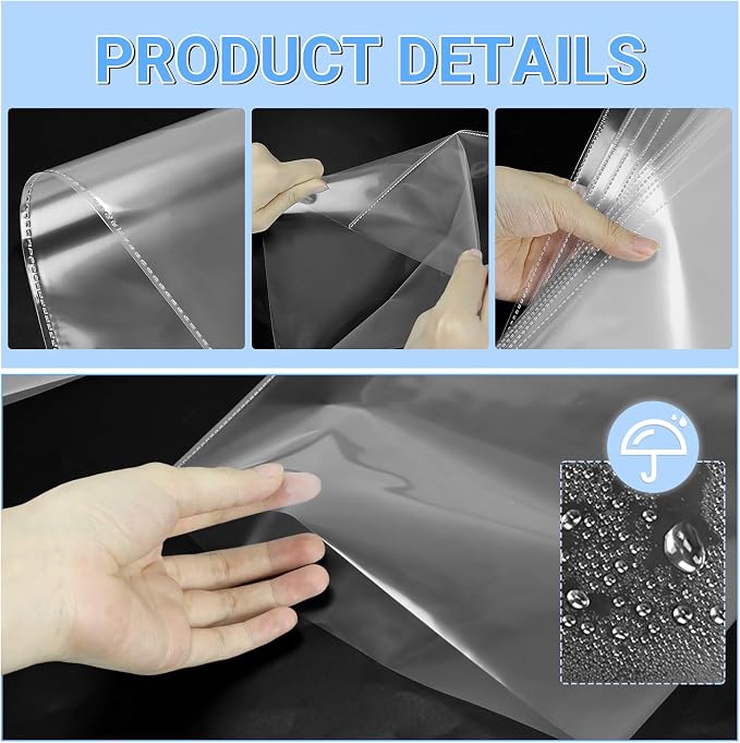 VOKOY 30 Pack No Holes Sheet Protectors, 8.5" x 11", Letter Size Heavy Duty - Image 4
