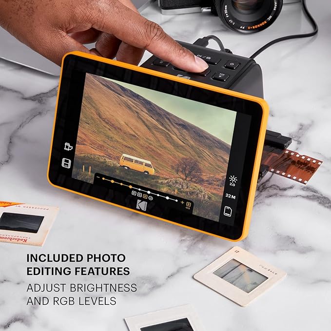 Kodak Slide N Scan Max Digital Film Slide Scanner, Black/Yellow (RODFS70)-DeskLoop Office