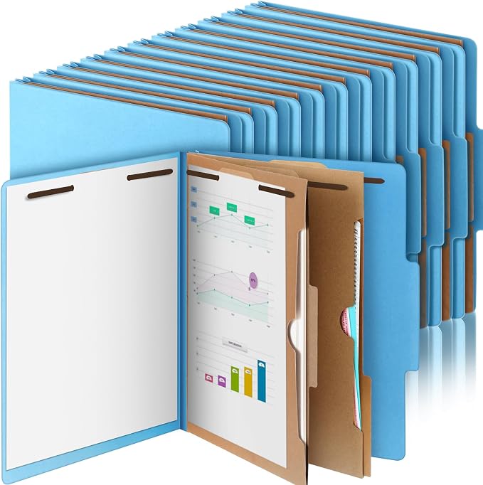 Skyygemm 24 Pcs Classification Folders Letter Size, 2 Pocket Dividers by Skyygemm