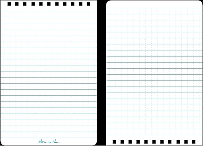 Rite in the Rain Weatherproof Top Spiral Notepad, Universal Pattern, 3 Pack - Image 3