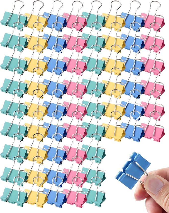 300 Pcs Medium Binder Clips, 1.25 Inch Metal Paper Clips by Unknown