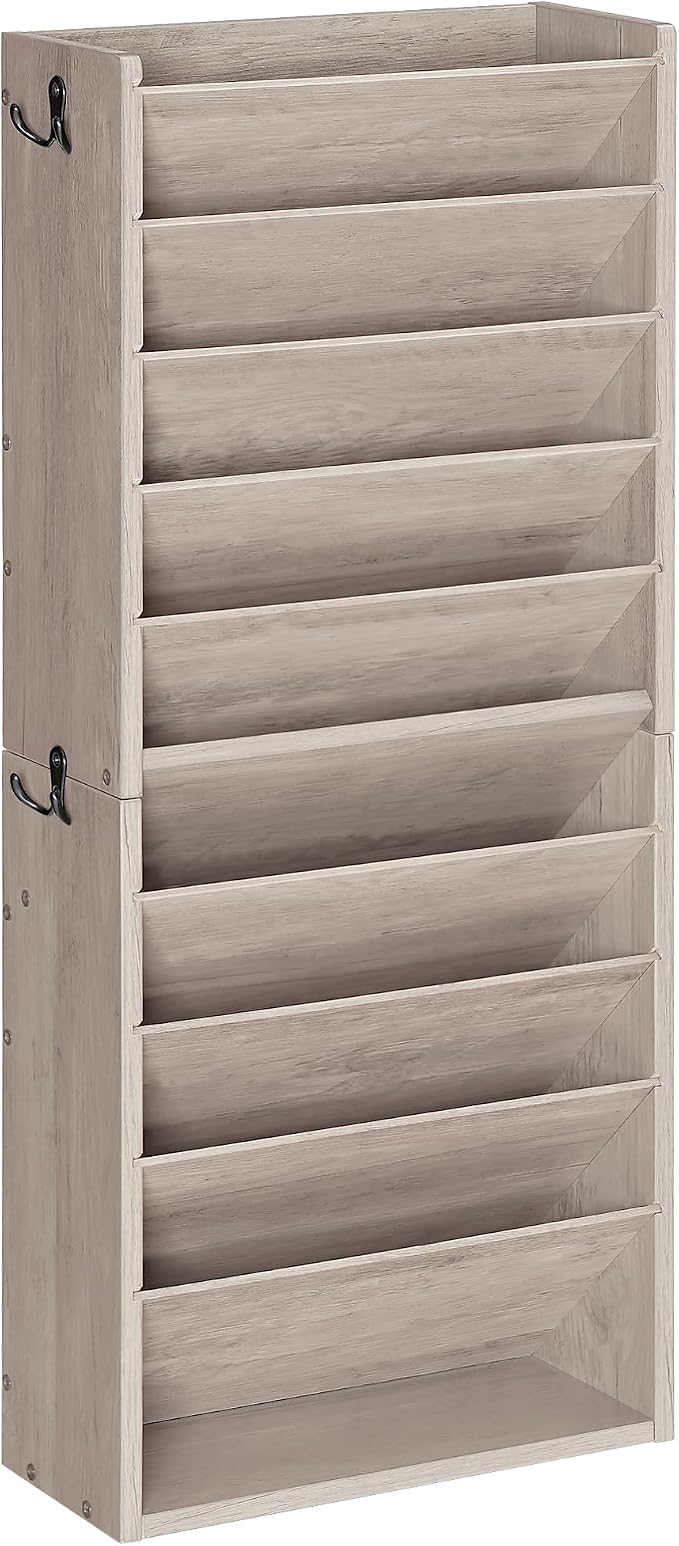 CHOEZON Wall File Organizer, 10-Tier Hanging Mail Organizer, Wall Mount File - Image 9