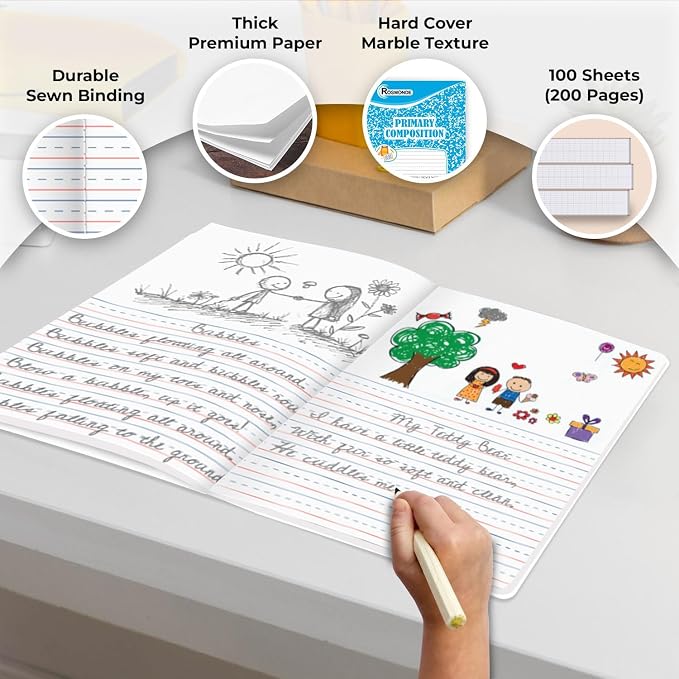 Rosmonde Mega Pallet Assorted Marble Composition Notebook, 100 Sheets, 9-3/4 x - Image 2
