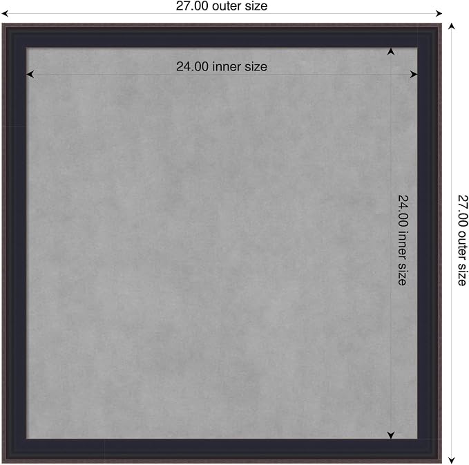 Amanti Art Black Framed Magnetic Board 27x27 Medium Vision Board - Image 2