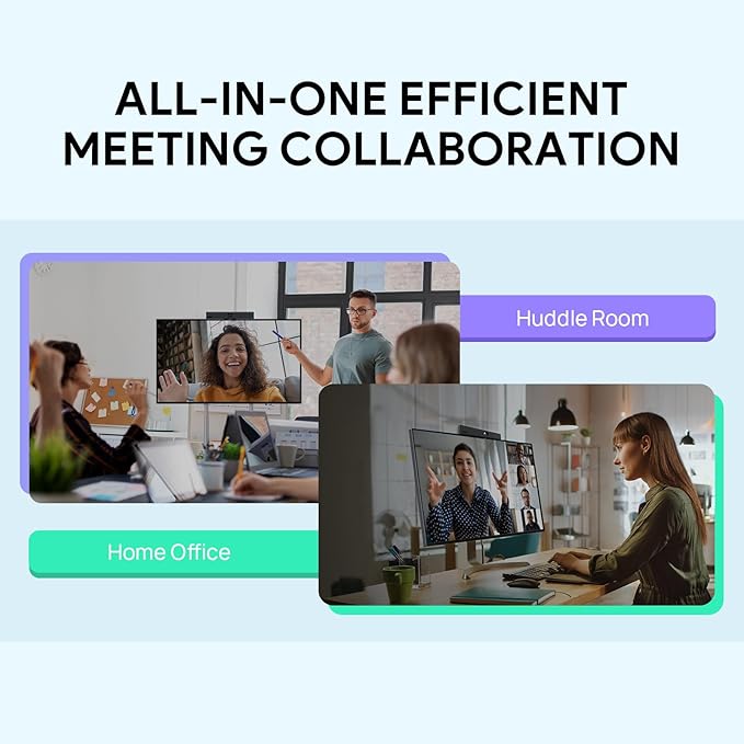 Yealink MeetingBar A10 Conference Room Webcam 4K 120° Wide Angle Camera with Android OS, Video Conferencing System with Microphone and Speaker, AI Speaker Tracking, Auto Framing, Teams Zoom Certified-DeskLoop Office
