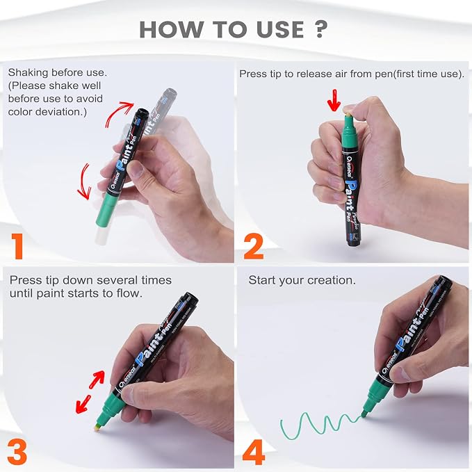 Overseas Orange Paint Pens Paint Markers - Image 7
