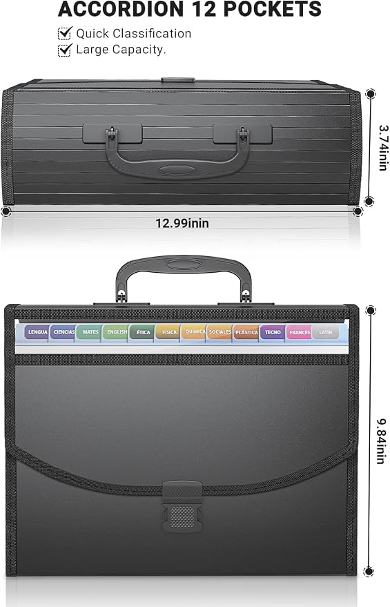 TOPCJ 25 Pockets Accordion File Organizer - Image 3