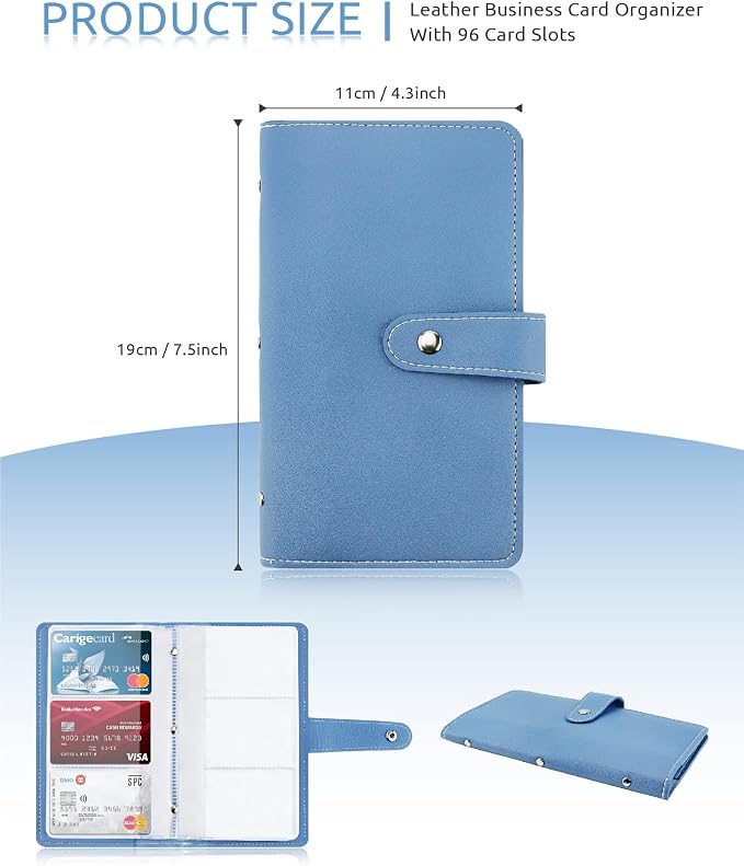 Credit Card Holder, Leather Business Card Organizer - Image 3