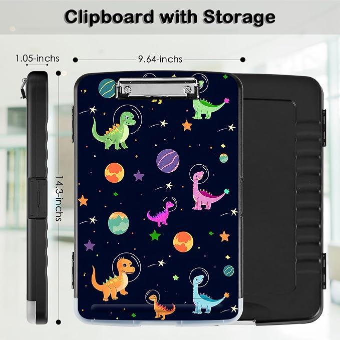 Clipboard with Storage, Office Supplies Nursing Clipboards Folder with Pen - Image 2