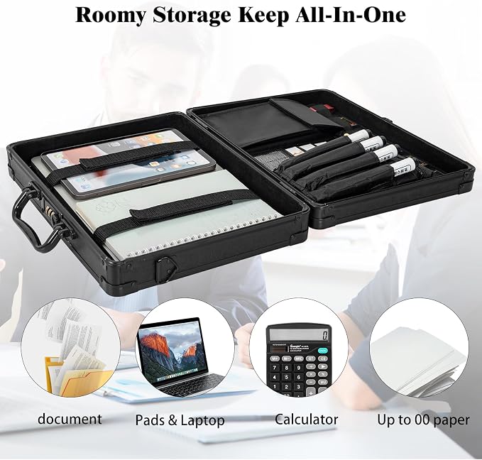 Clipboard with Storage Combination Lock with Handle, Metal clipboard with - Image 7