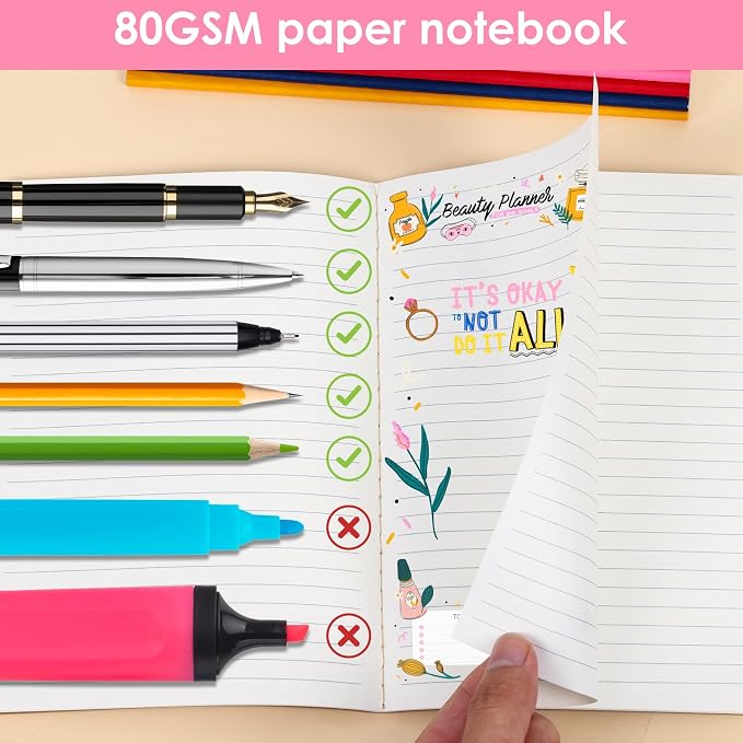 LABUK 40pcs Journals Bulk, A5 Kraft Lined Journaling Notebooks Bulk, Rainbow - Image 5