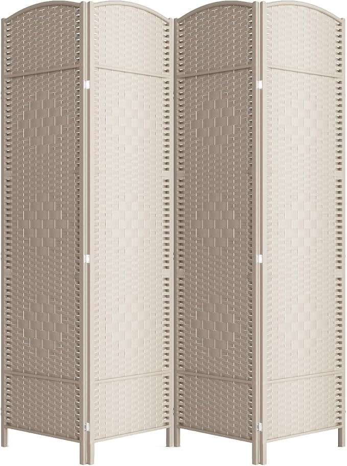 Cocosica 4 Panel Room Divider, 6Ft Folding Privacy Screen, Tall by cocosica