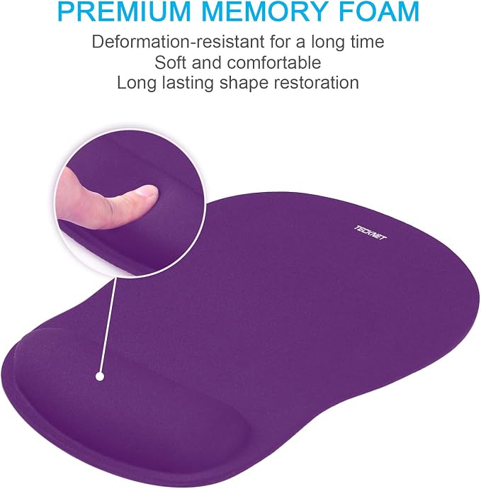TECKNET 2 Pack Mouse Pad with Wrist Support, Ergonomic Gaming Mouse Pad Pain - Image 6