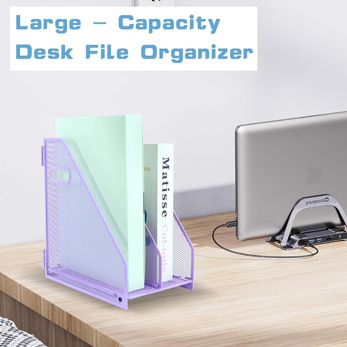 Desk Organizers, Metal Magazine File Holder - Image 6