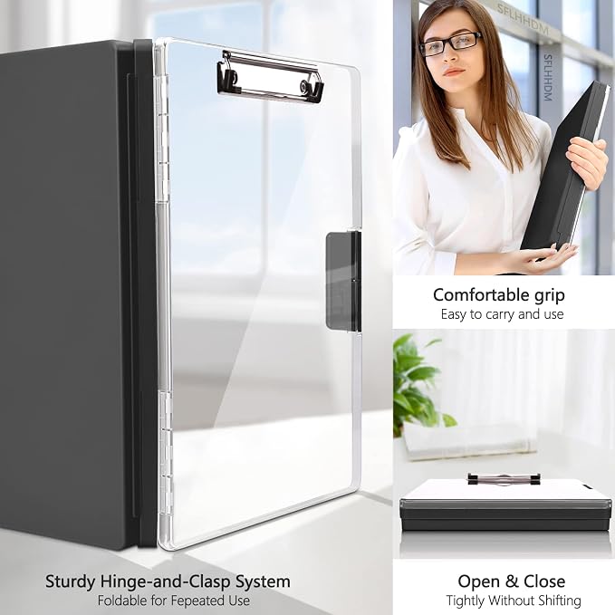 SFLHHDM Clipboard with Storage, Heavy Duty Clip Boards 8.5x11 with 2 Storage - Image 5