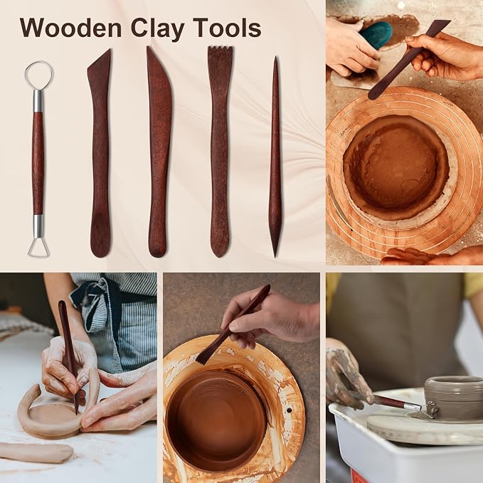 Amrules Clay Tools Kit, Practical Polymer Clay Sculpting Tools Kit, Air Dry - Image 2