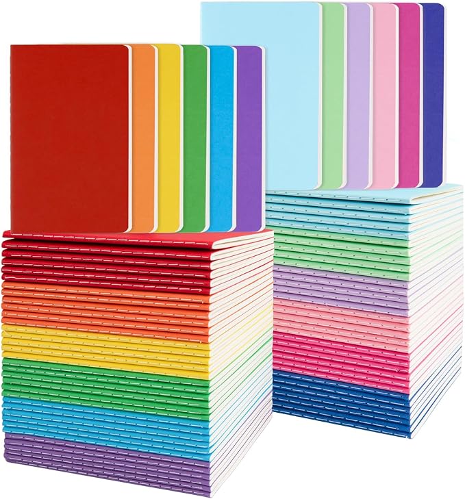 Oucaru 80 Pack Small Pocket Notebook, Mini Lined Notebook 3.5 x 5.5 Inches by Oucaru