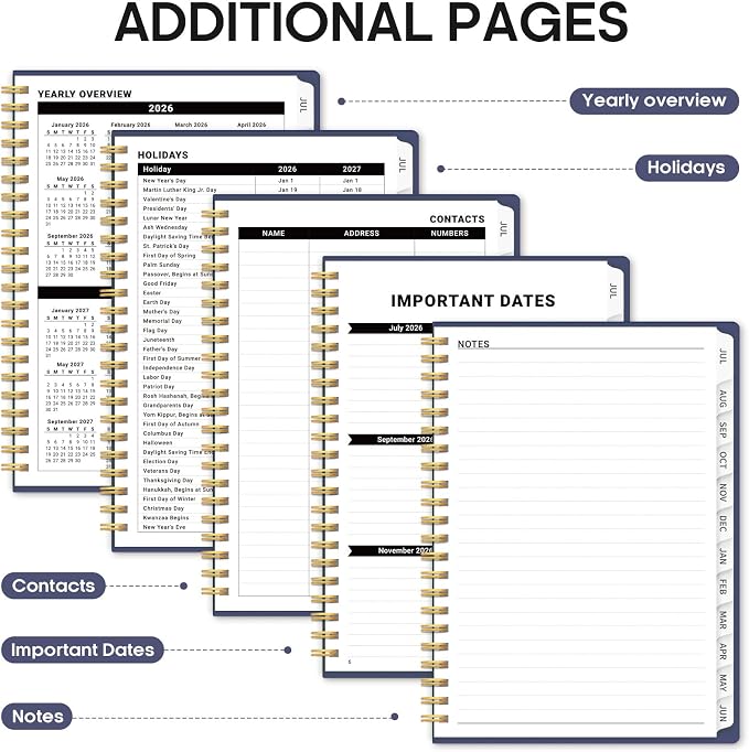 Planner 2026-2027, Academic Year Weekly and Monthly Calender Planner, from Jul - Image 5
