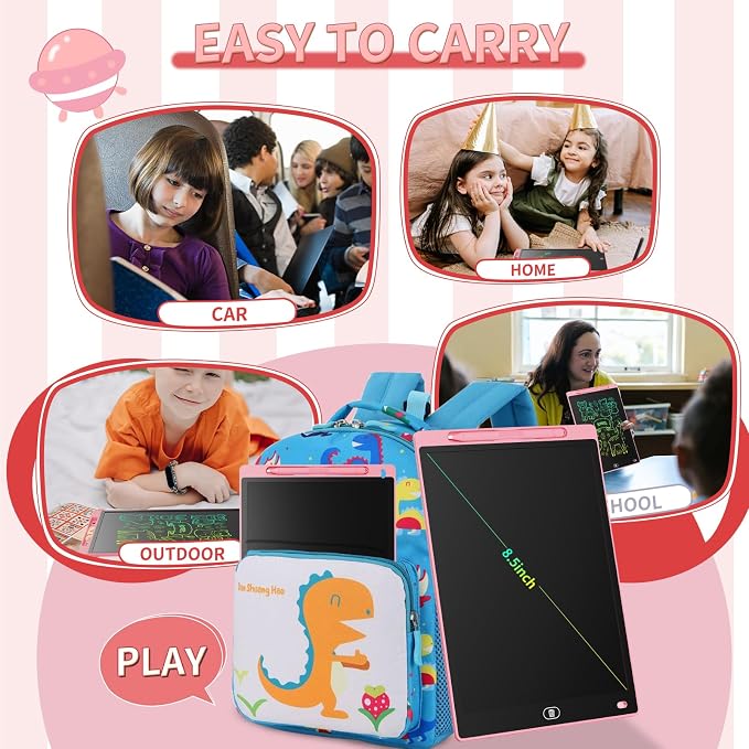 Genialba LCD Writing Board 8.5 Inches, Colourful Electronic Tablet, Portable - Image 4