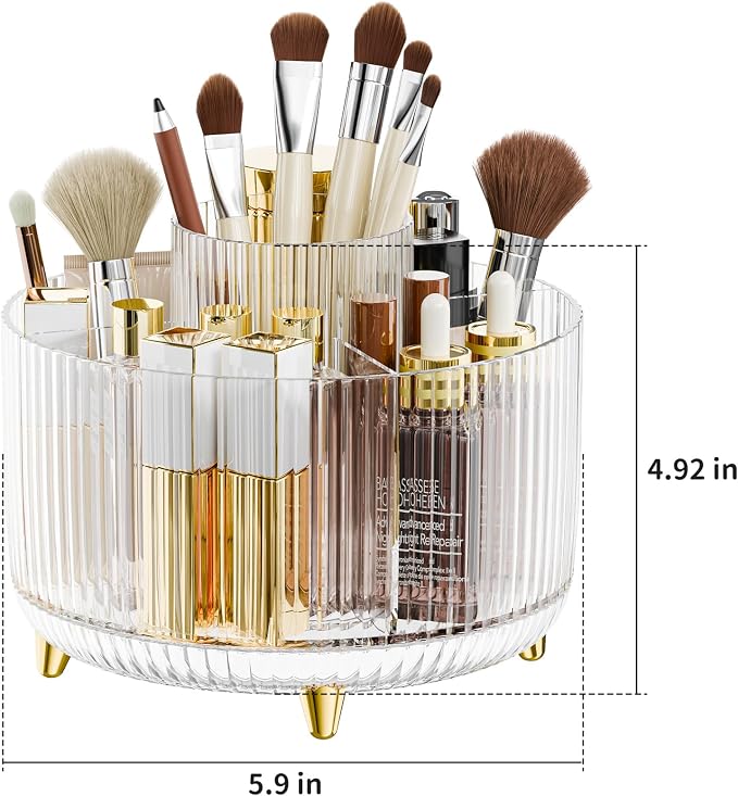 fanado 360° Rotate Makeup Brush Holder Organizer, Makeup Organizers Countertop - Image 4