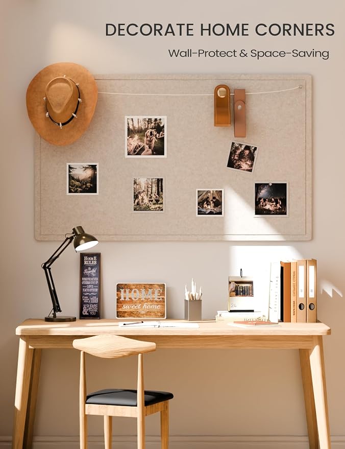 Fluxynara Large Bulletin Board, Foldable Felt Pin Board - Image 4