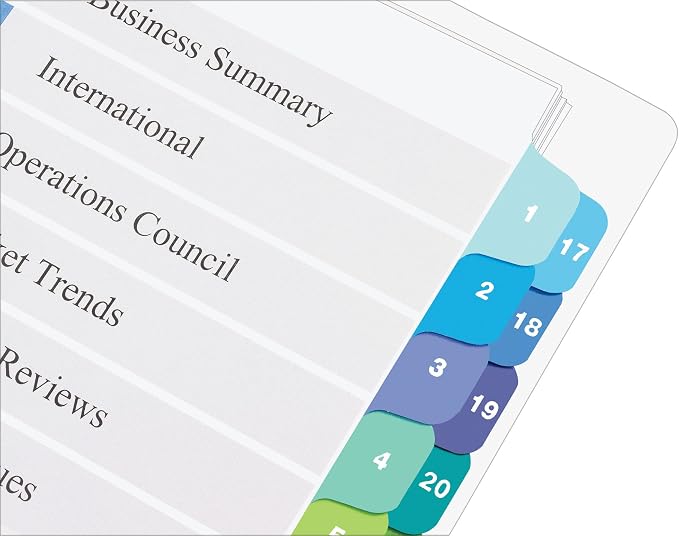 Avery Double Column 24 Tab Dividers - Image 8