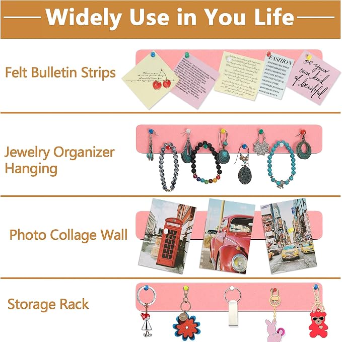 Felt Pin Board Bar Strips Bulletin Board - Image 3