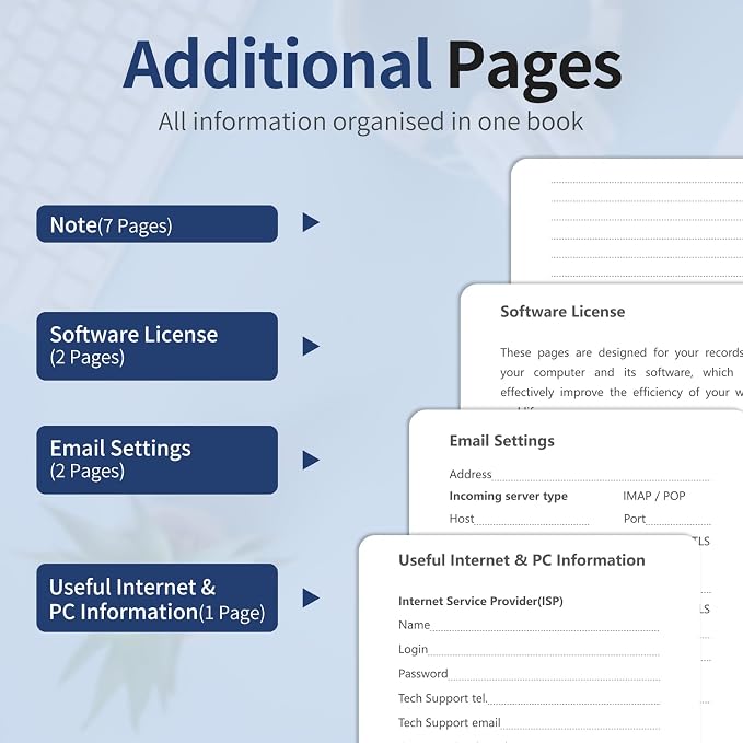 Password Book with Alphabetical Tabs, Password Keeper Book - Image 5