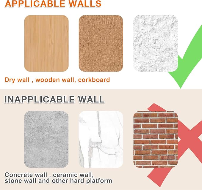 50 PCS Thumb Tacks for Wall Picture Hangers, Double Headed Picture Hanging - Image 7