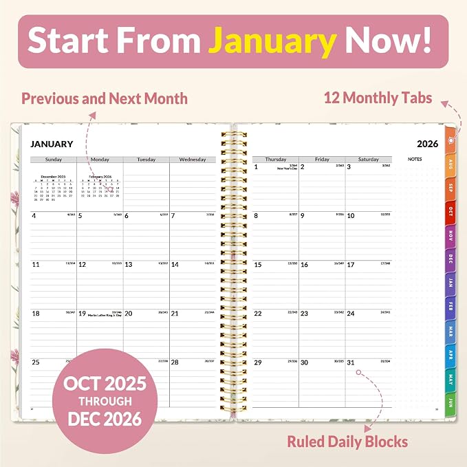 SUNEE 2026 Weekly and Monthly Planner - Image 3