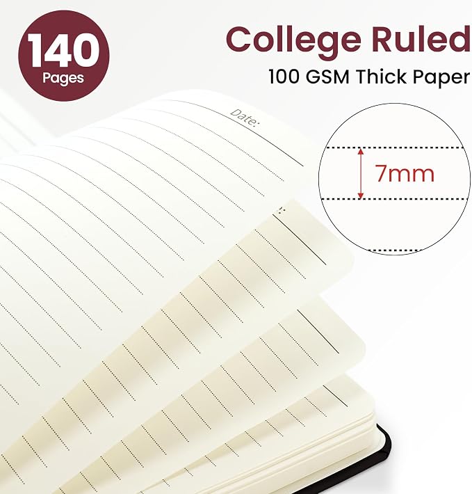 ZOTIA Lined Spiral Journal for Women, A5 Hardcover Cute Notebook for Work & - Image 2