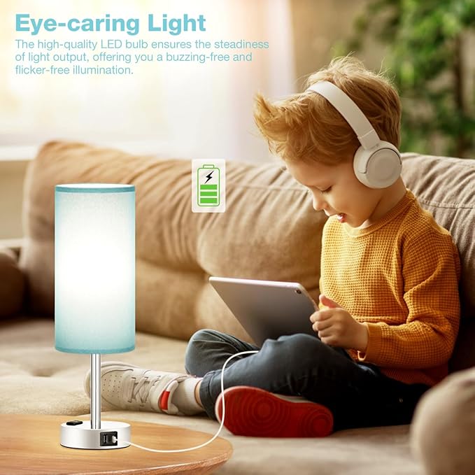 Fenmzee Turquoise Nightstand Table Lamp - Image 4